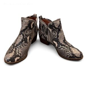 Lucky Brand Snake Pattern Ankle Booties